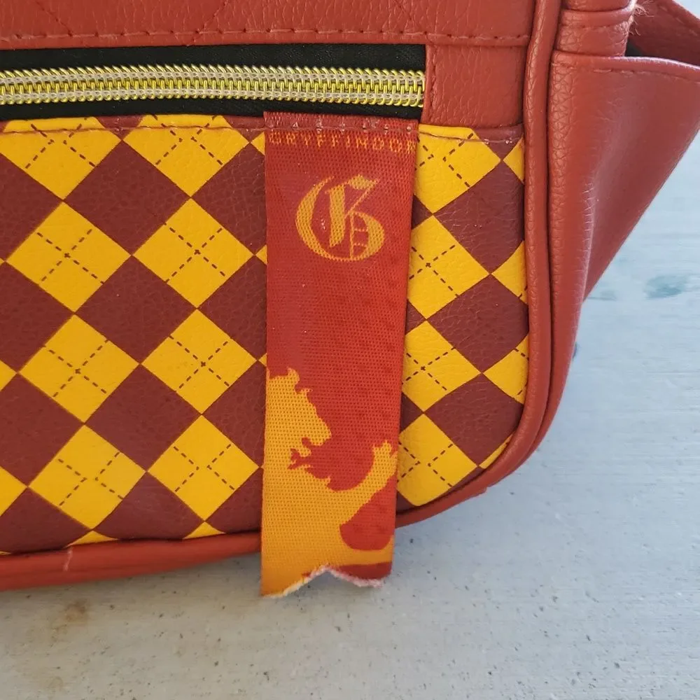 Harry Potter Gryffindor Argyle Backpack Burgundy Red Wizarding World
